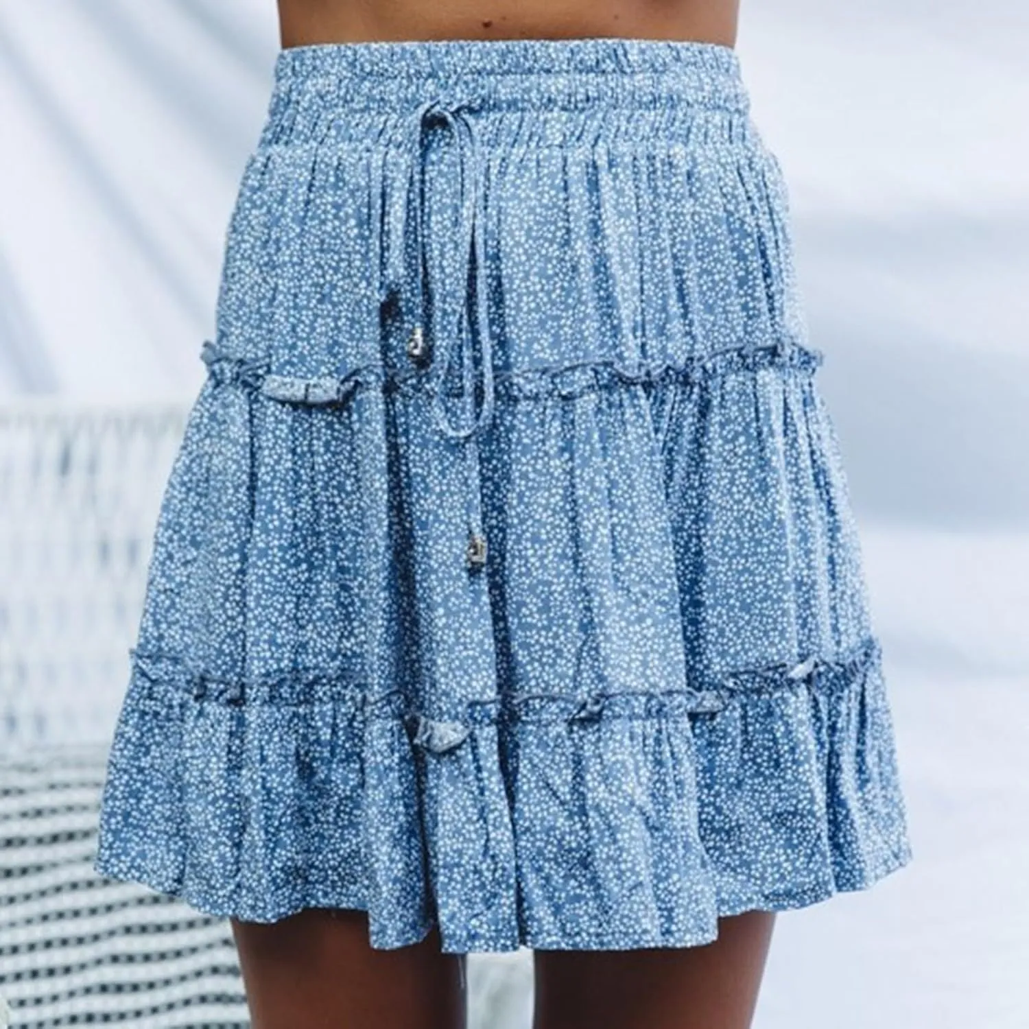 Skorts for Women Dressy Casual Floral Boho Cute Summer A Line Mini Skirts Y2K High Waisted Ruffle Pirouette Skort