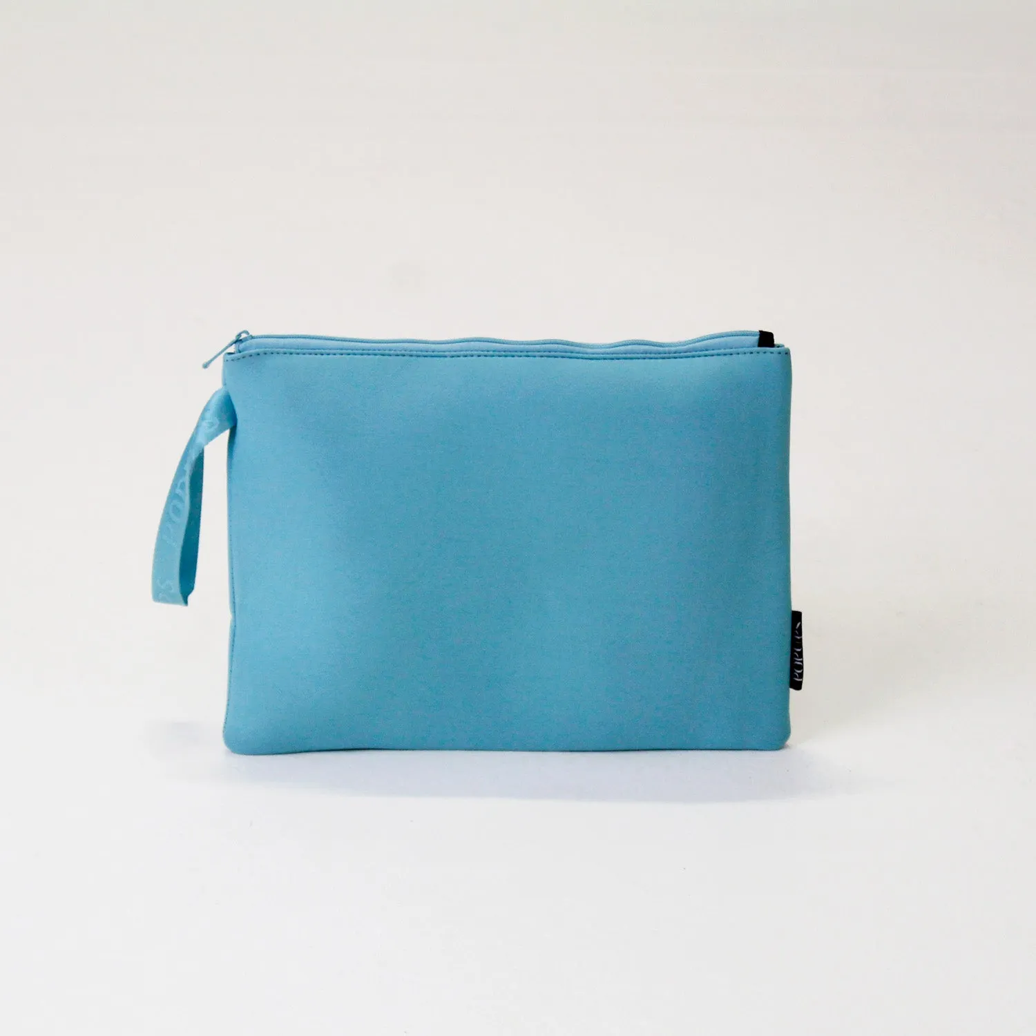 SKY BLUE SET: EVERYDAY TOTE   OVERSIZED WRISTLET POUCH   ESSENTIAL POUCH