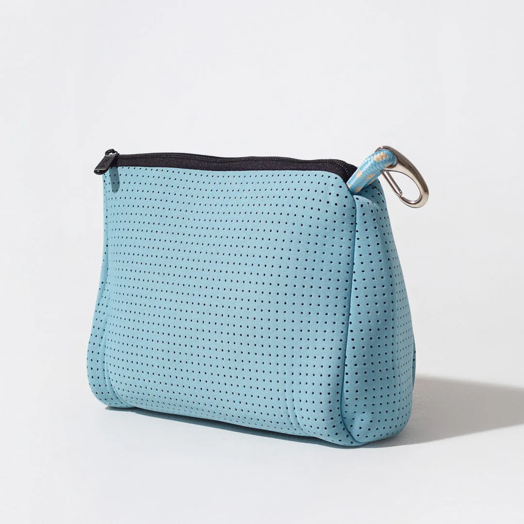 SKY BLUE SET: EVERYDAY TOTE   OVERSIZED WRISTLET POUCH   ESSENTIAL POUCH