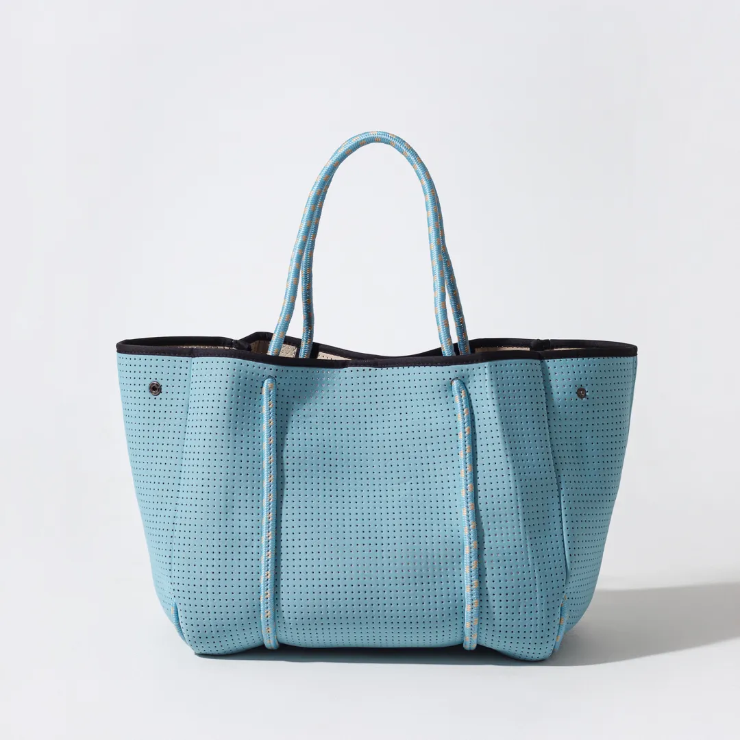 SKY BLUE SET: EVERYDAY TOTE   OVERSIZED WRISTLET POUCH   ESSENTIAL POUCH