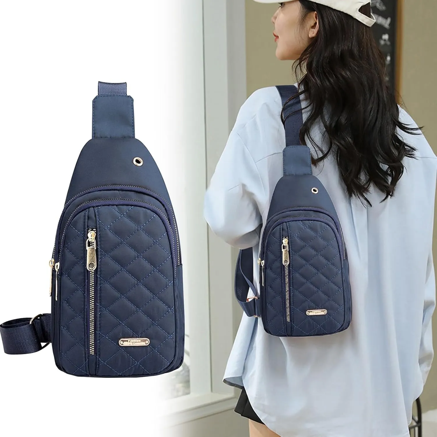 Sling Bag Bakpack Shoulder Bag Crossbody Chest Bags for Women Men Adjustable Shoulder Strap Hiking Daypack for Travel Sport