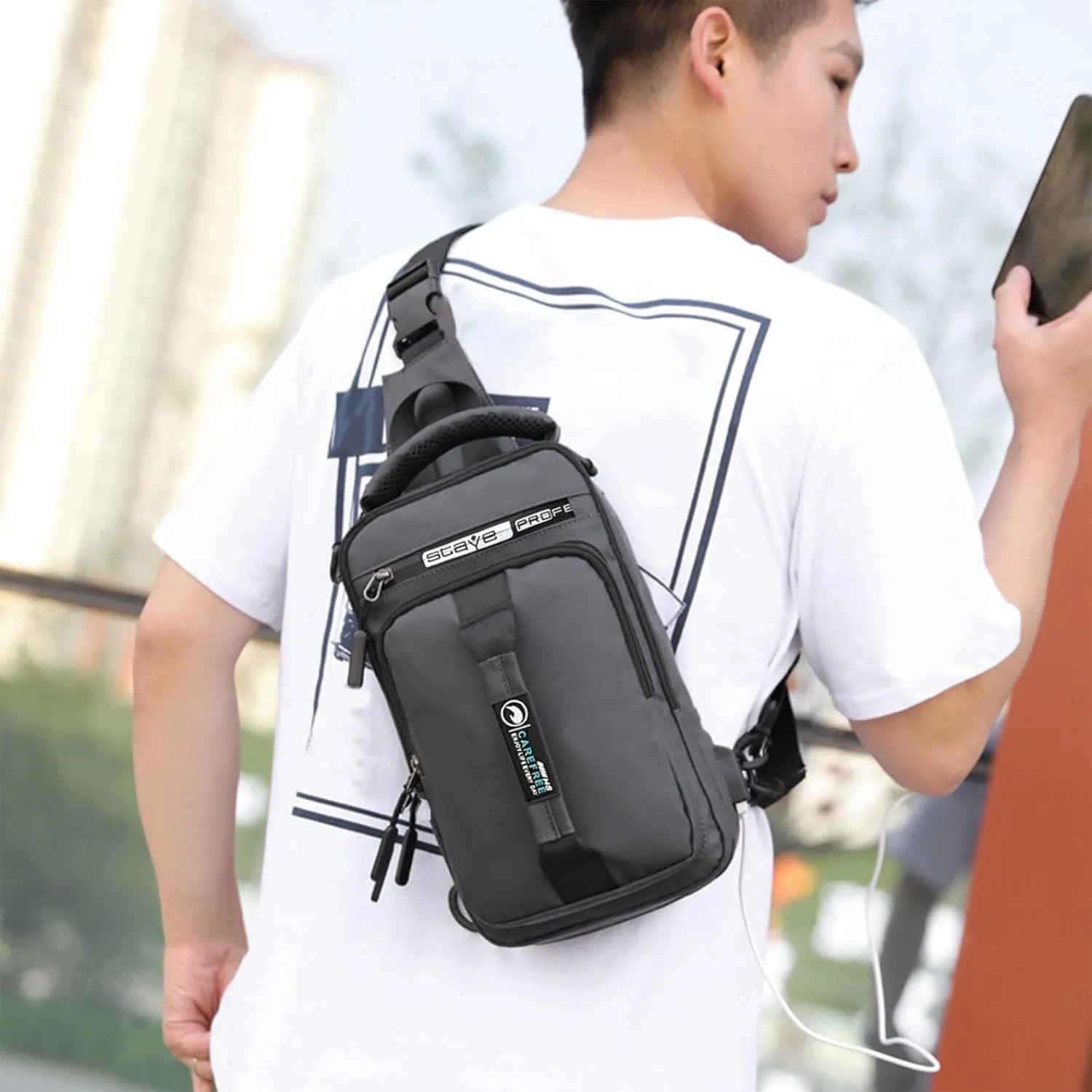 Sling Bag for Men Women, Shoulder Backpack Chest Bags Hiking Daypacks