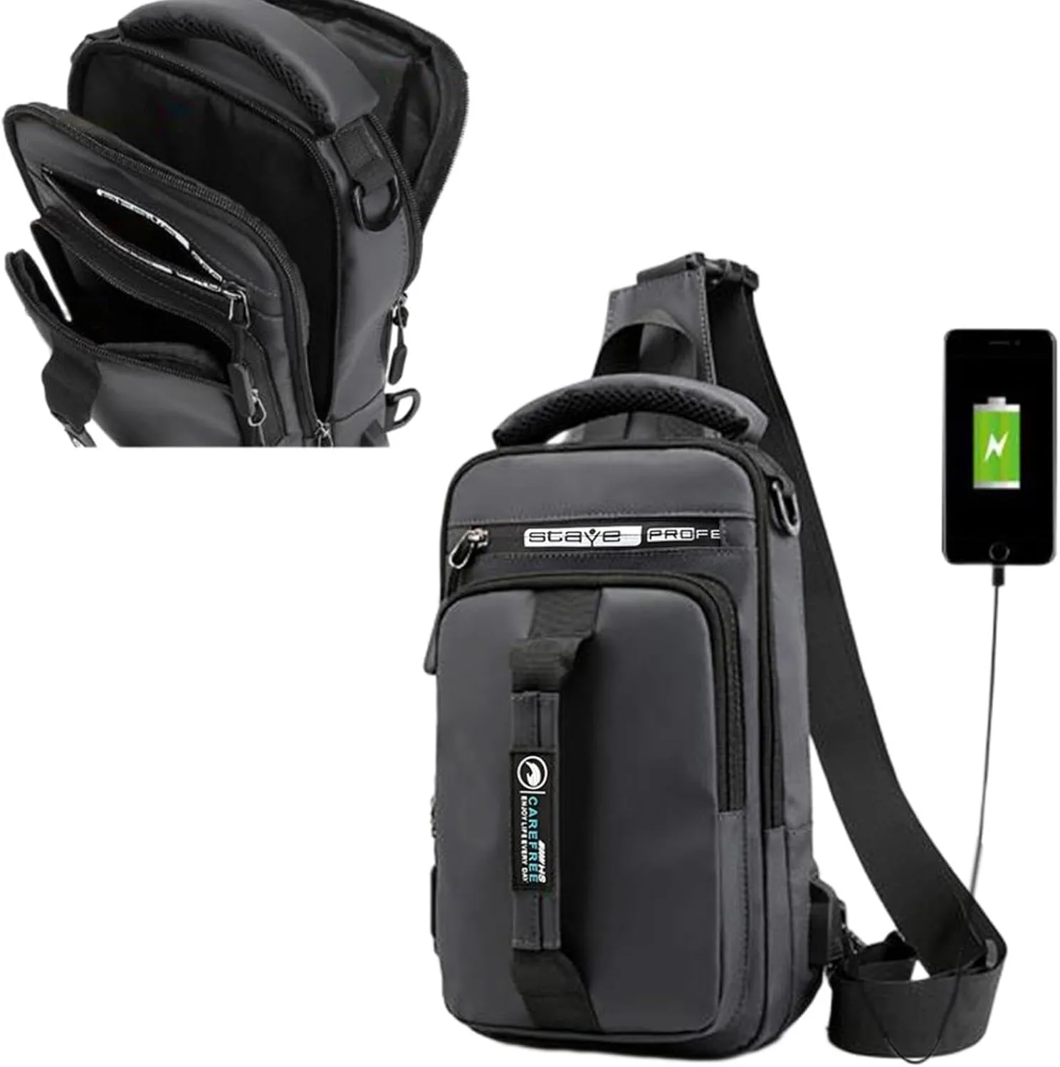 Sling Bag for Men Women, Shoulder Backpack Chest Bags Hiking Daypacks