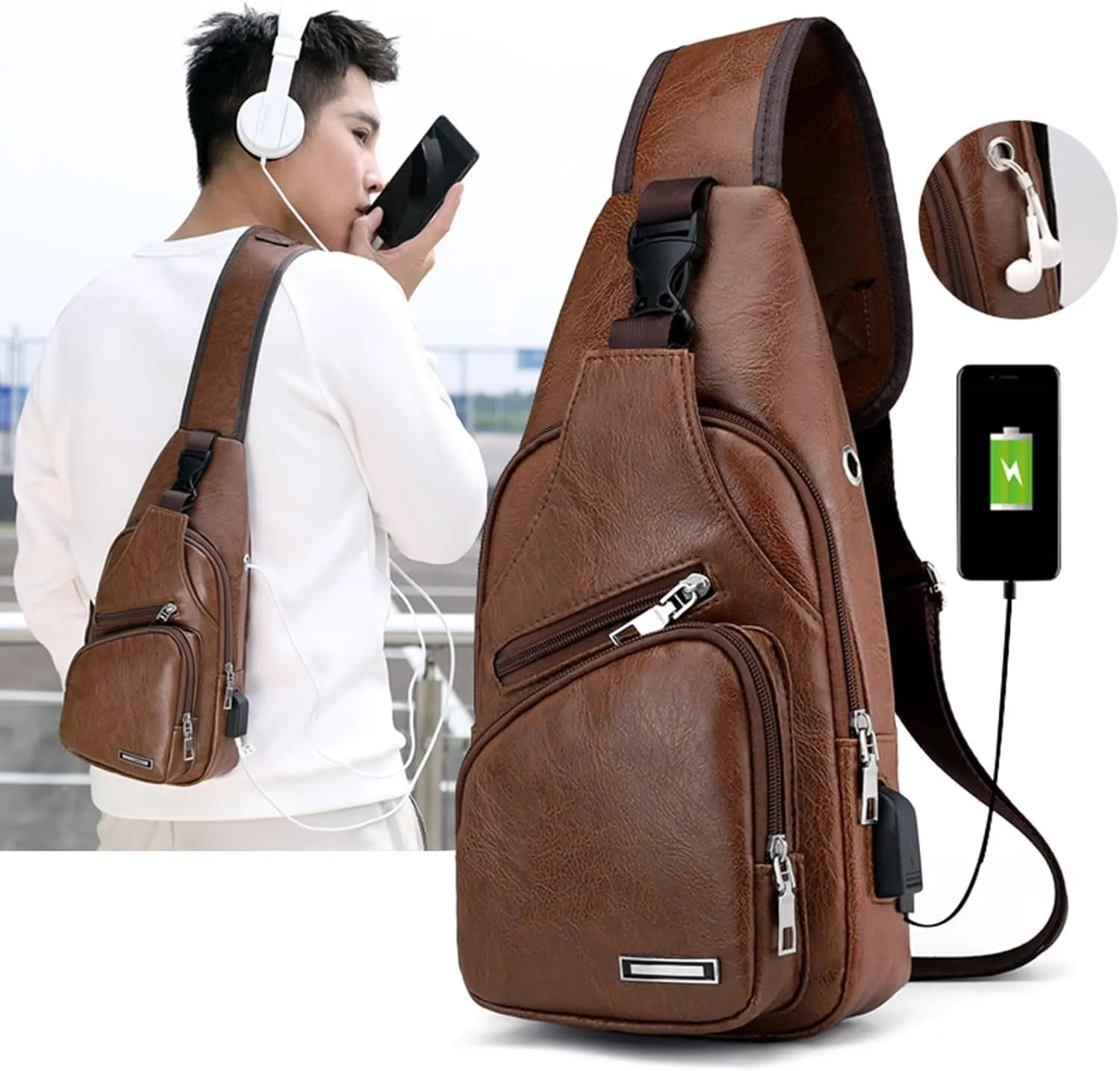 Sling Bag Shoulder Backpack Chest Bags Crossbody Sling Bag Crossbody Daypacks Bag for Travel, Camping, Hiking, Sport