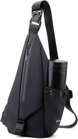 Sling Bag Small Backpack Waterproof Cross Body Chest Bags Daypack with Water Bottle Holder for Travel Hiking