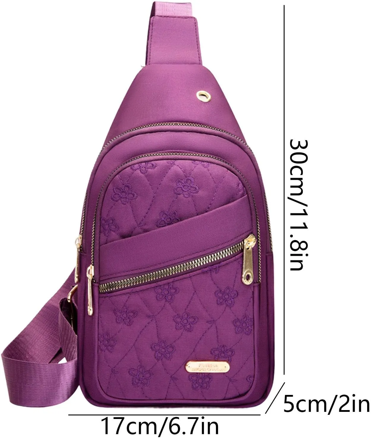 Small Backpack for Women With Earphone Hole, Lightweight Multifunction Sling Bag Chest Bags For Hiking Camping Outdoor