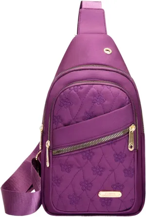 Small Backpack for Women With Earphone Hole, Lightweight Multifunction Sling Bag Chest Bags For Hiking Camping Outdoor