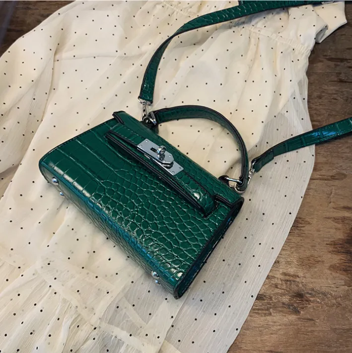 Small Bag Women''s New Chaohua-Korean Style Stone Single Shoulder Slant Bag Fashion Hand-held Platinum Bag