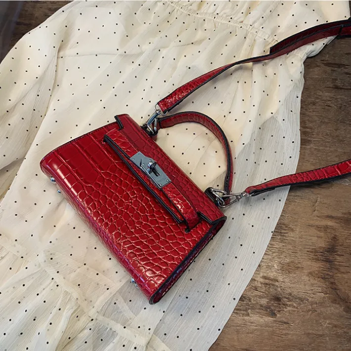 Small Bag Women''s New Chaohua-Korean Style Stone Single Shoulder Slant Bag Fashion Hand-held Platinum Bag