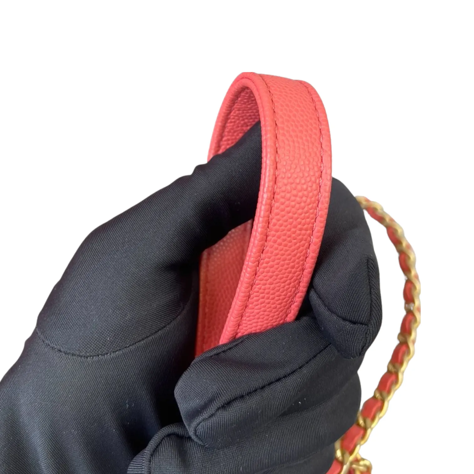 Small Coco Handle Caviar Coral GHW