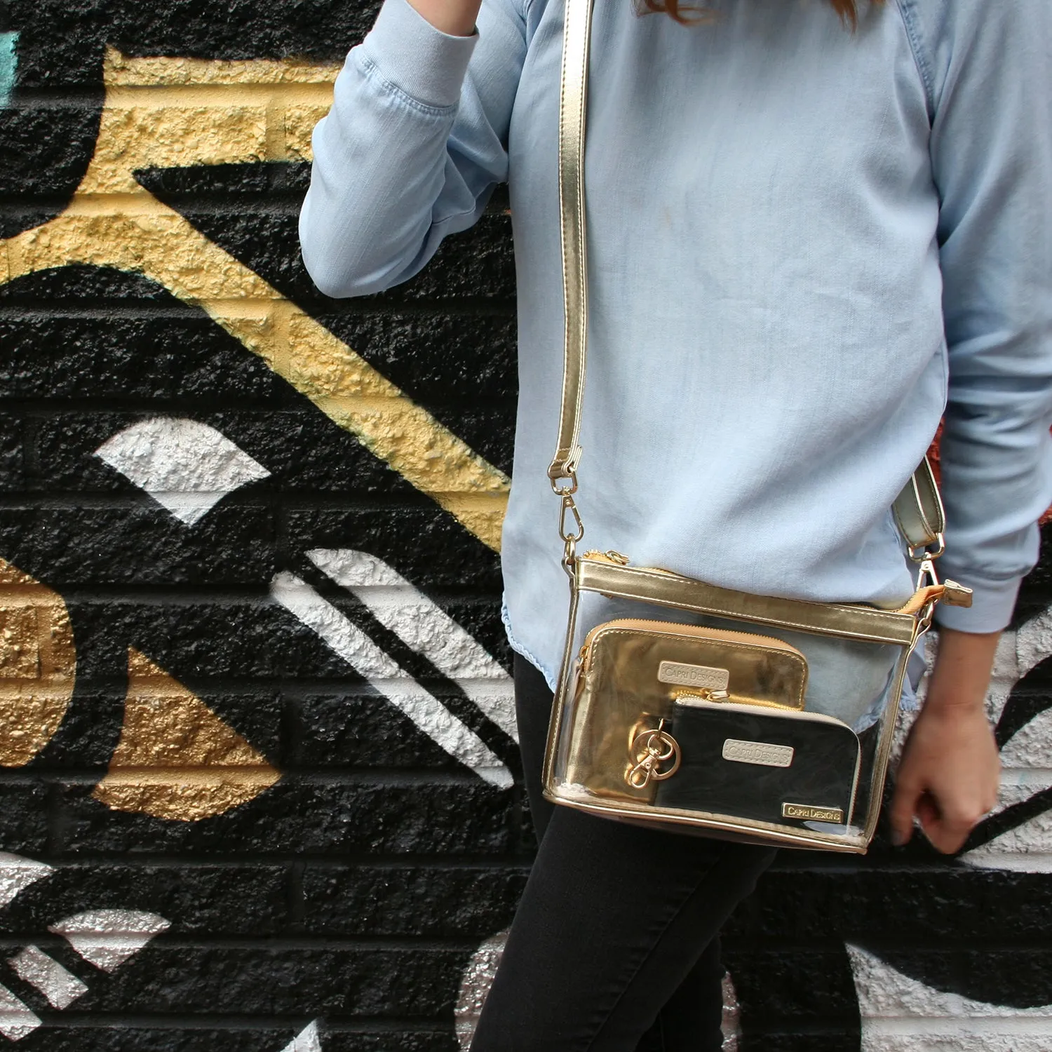 Small Crossbody - Gold and Clear