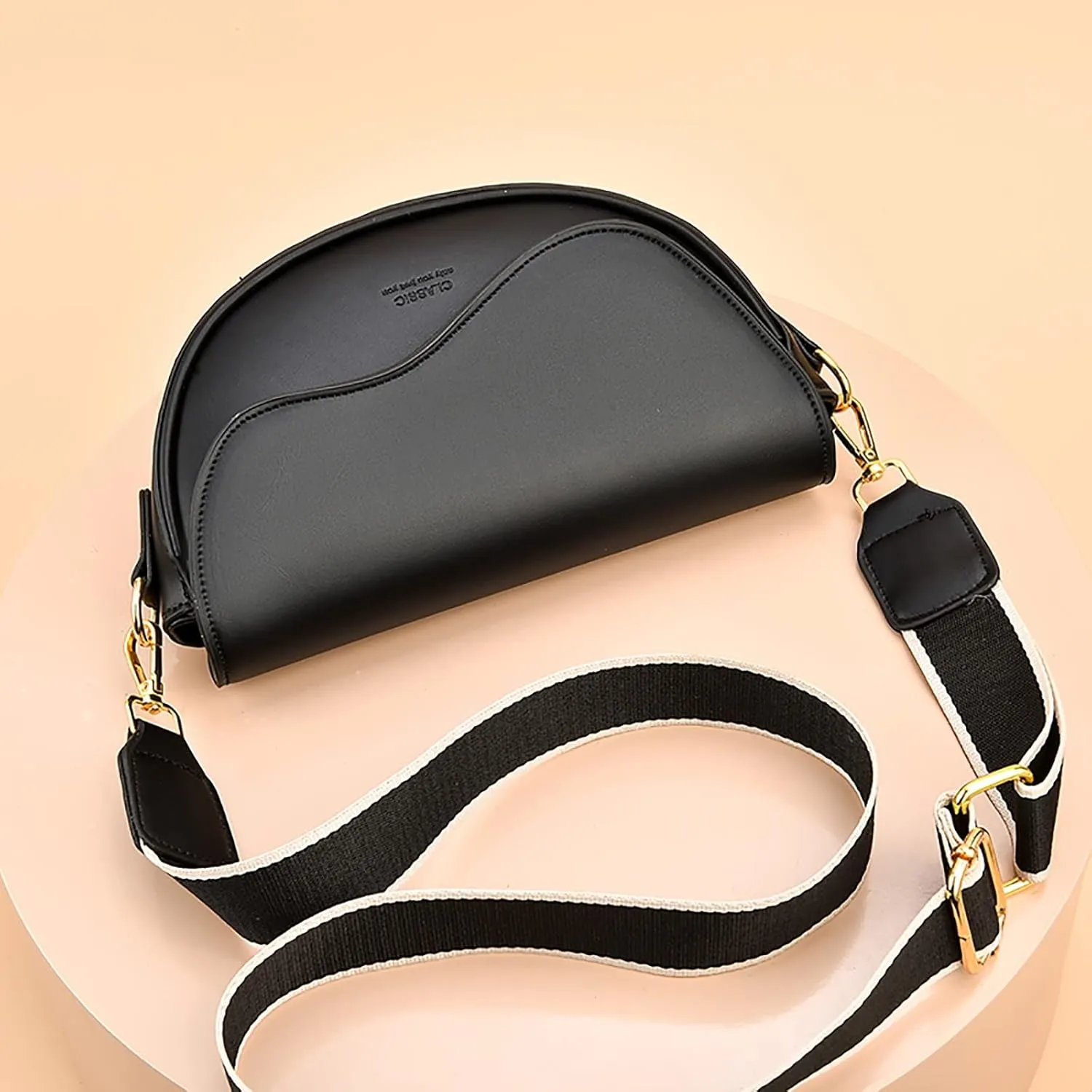 Small Crossbody Handbags For Women Multipurpose Soft Shoulder Bags Lightweight Retro Tote Bag Leather (Black, One Size)