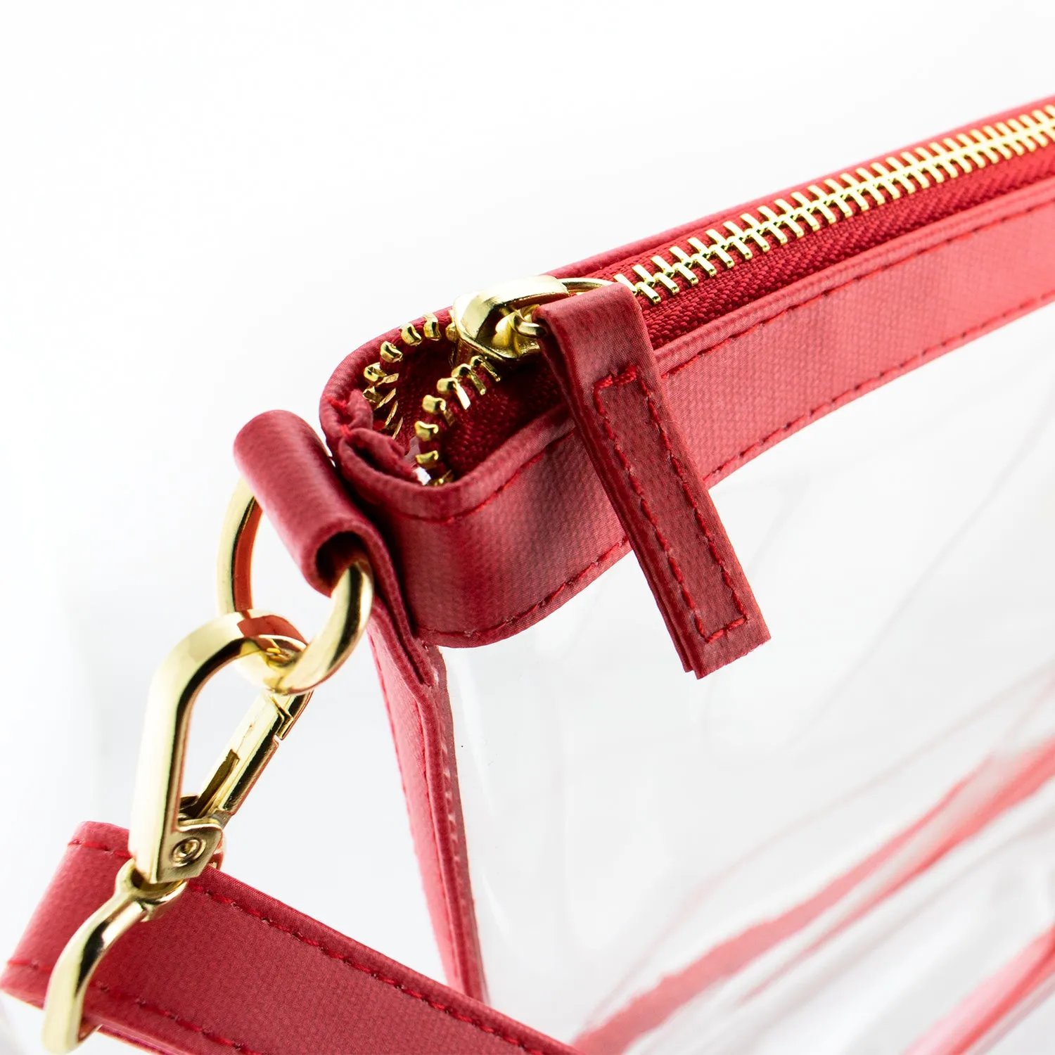 Small Crossbody - Red and Clear