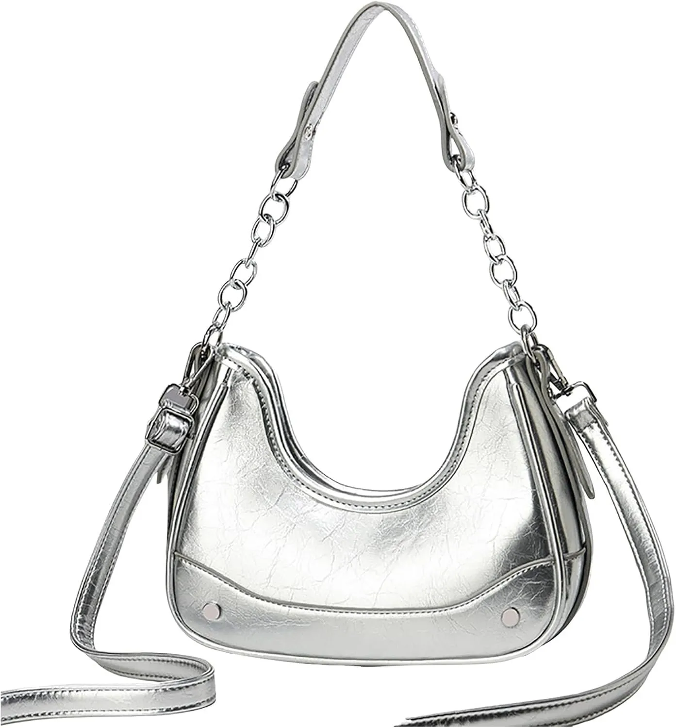 Small Purse Cute Tote Handbag Simple Retro Fashion Underarm Bag Women's Double Shoulder Strap Fashion Commuting Single