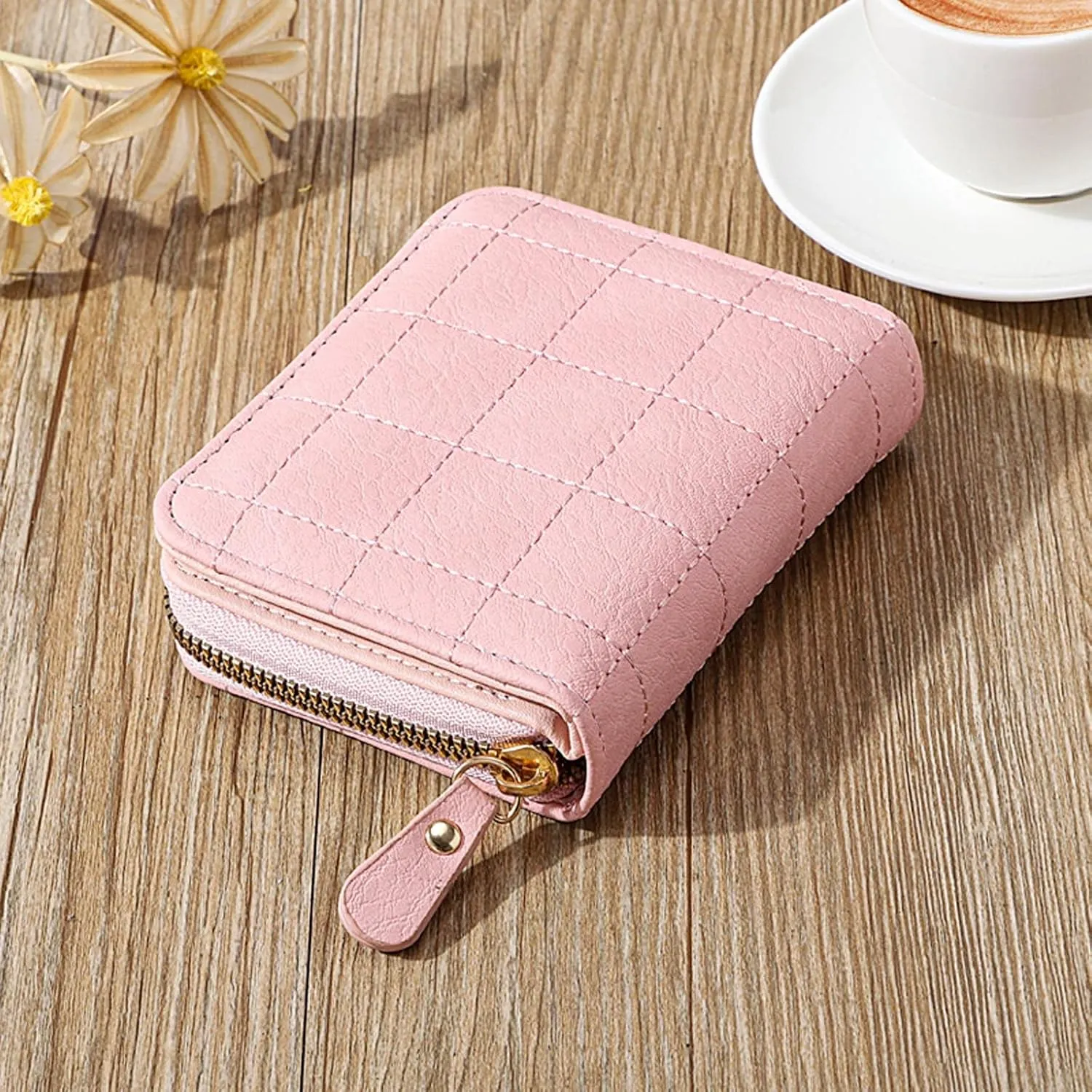 Small Wallet For Women Credit Card Holder Wallet For Women Girls Zipper Small Bifold Wallet Mini Coin Purse Compact Purses