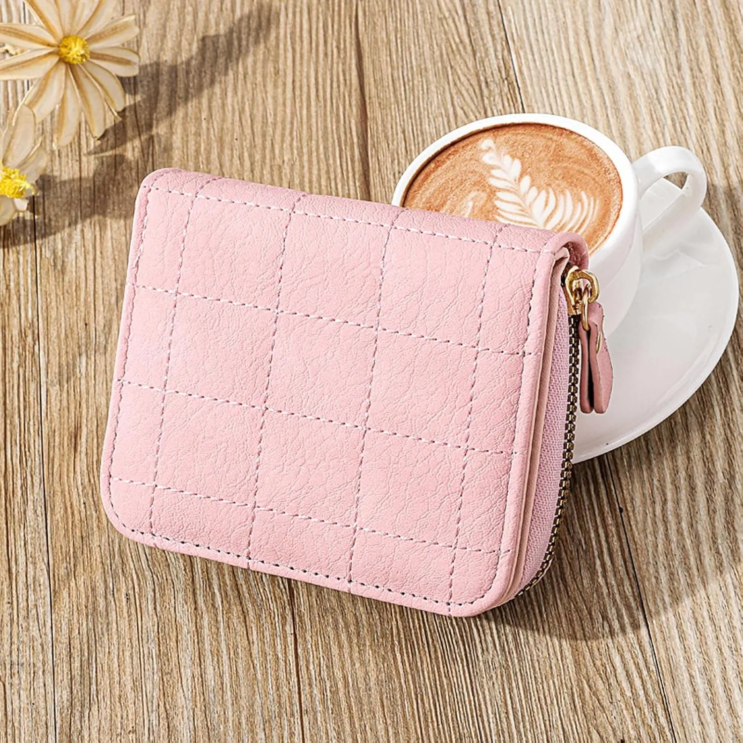 Small Wallet For Women Credit Card Holder Wallet For Women Girls Zipper Small Bifold Wallet Mini Coin Purse Compact Purses