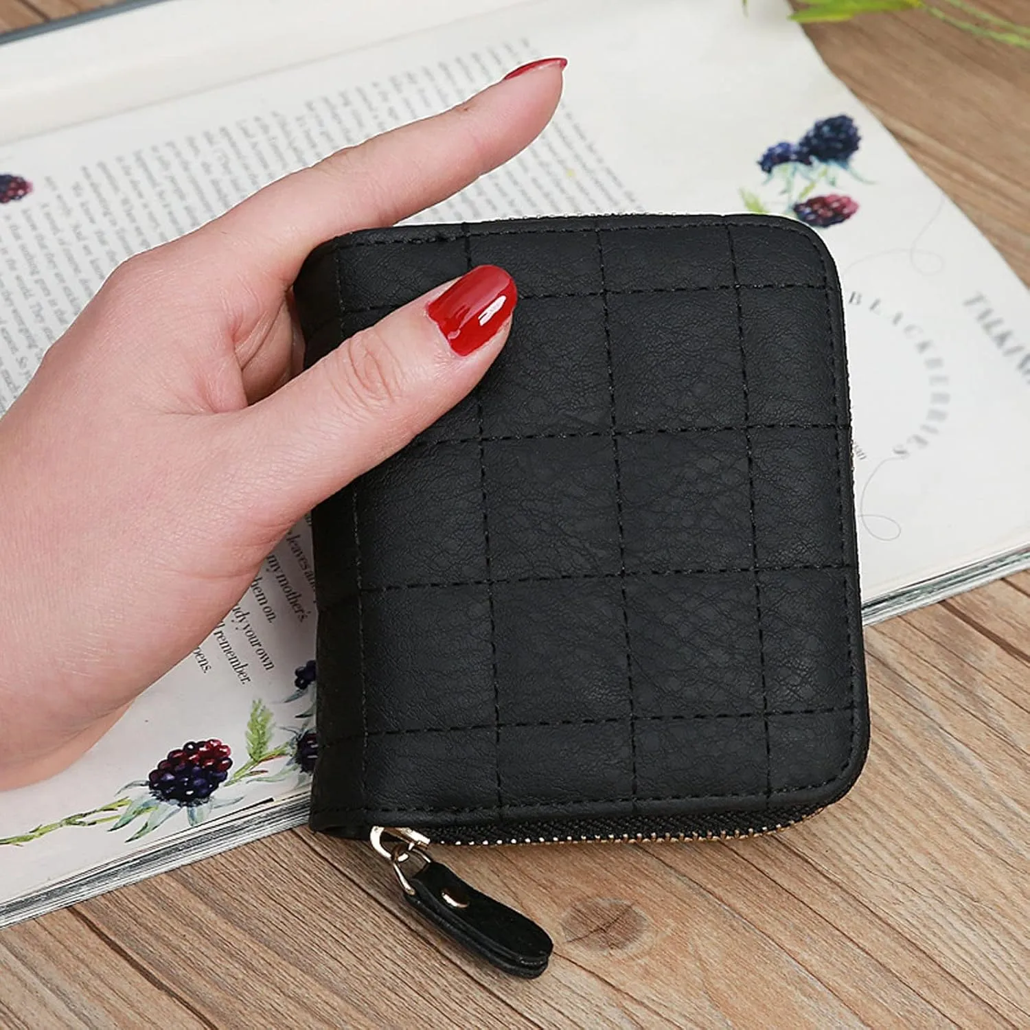 Small Wallet For Women Credit Card Holder Wallet For Women Girls Zipper Small Bifold Wallet Mini Coin Purse Compact Purses