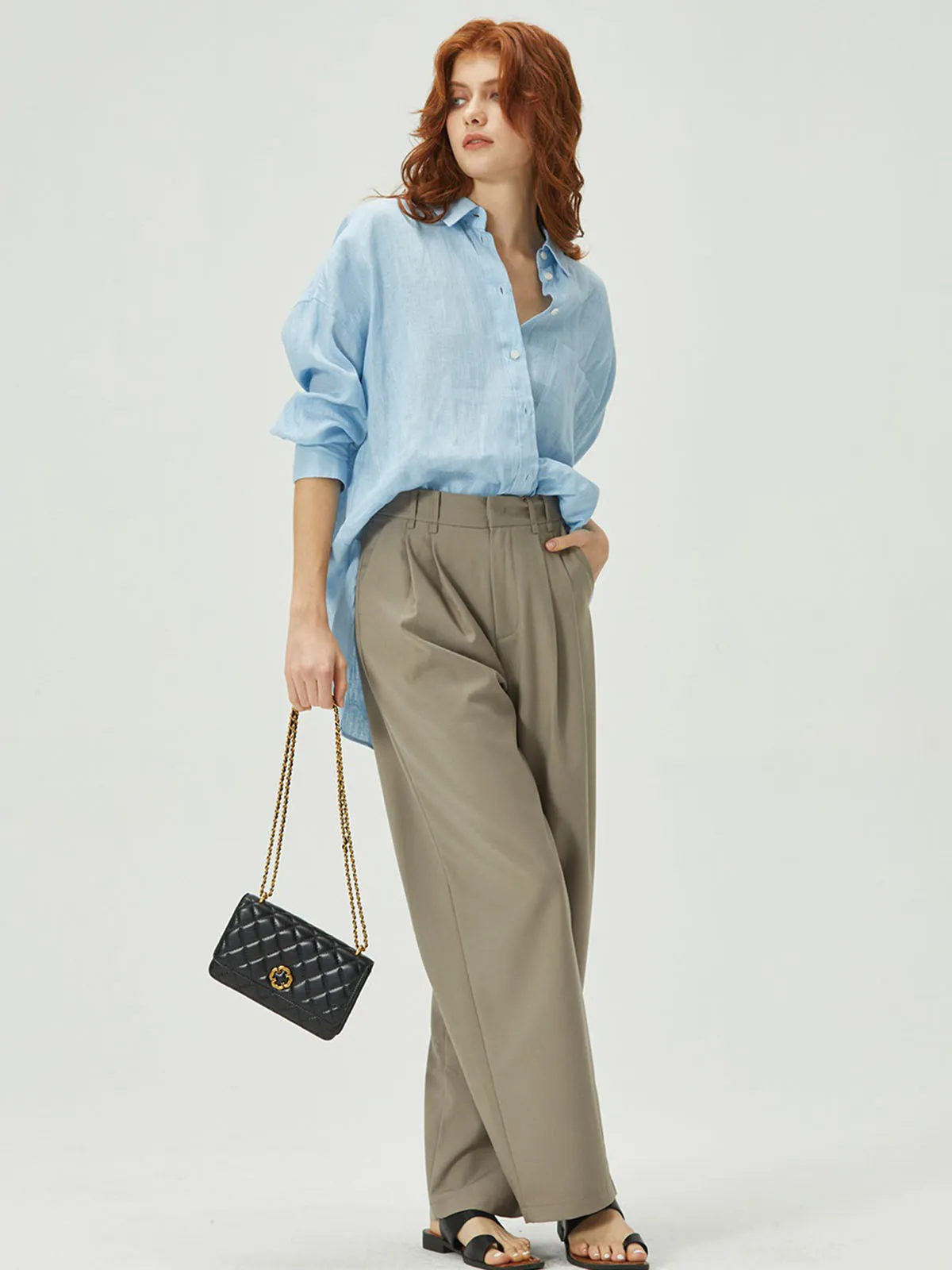 Smting | Four-Leaf Clover Clasp Quilted Golden Chain Bag