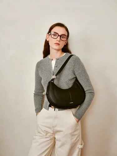 Soft Leather Crescent Bag