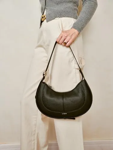 Soft Leather Crescent Bag