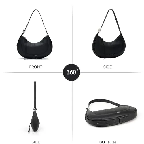 Soft Leather Crescent Bag