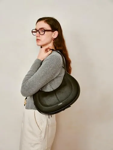 Soft Leather Crescent Bag