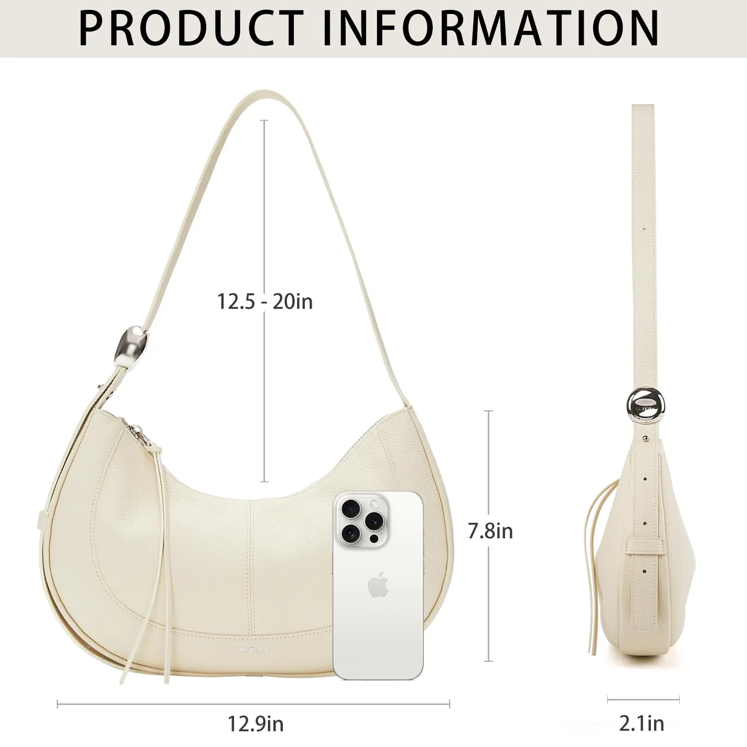 Soft Leather Crescent Bag