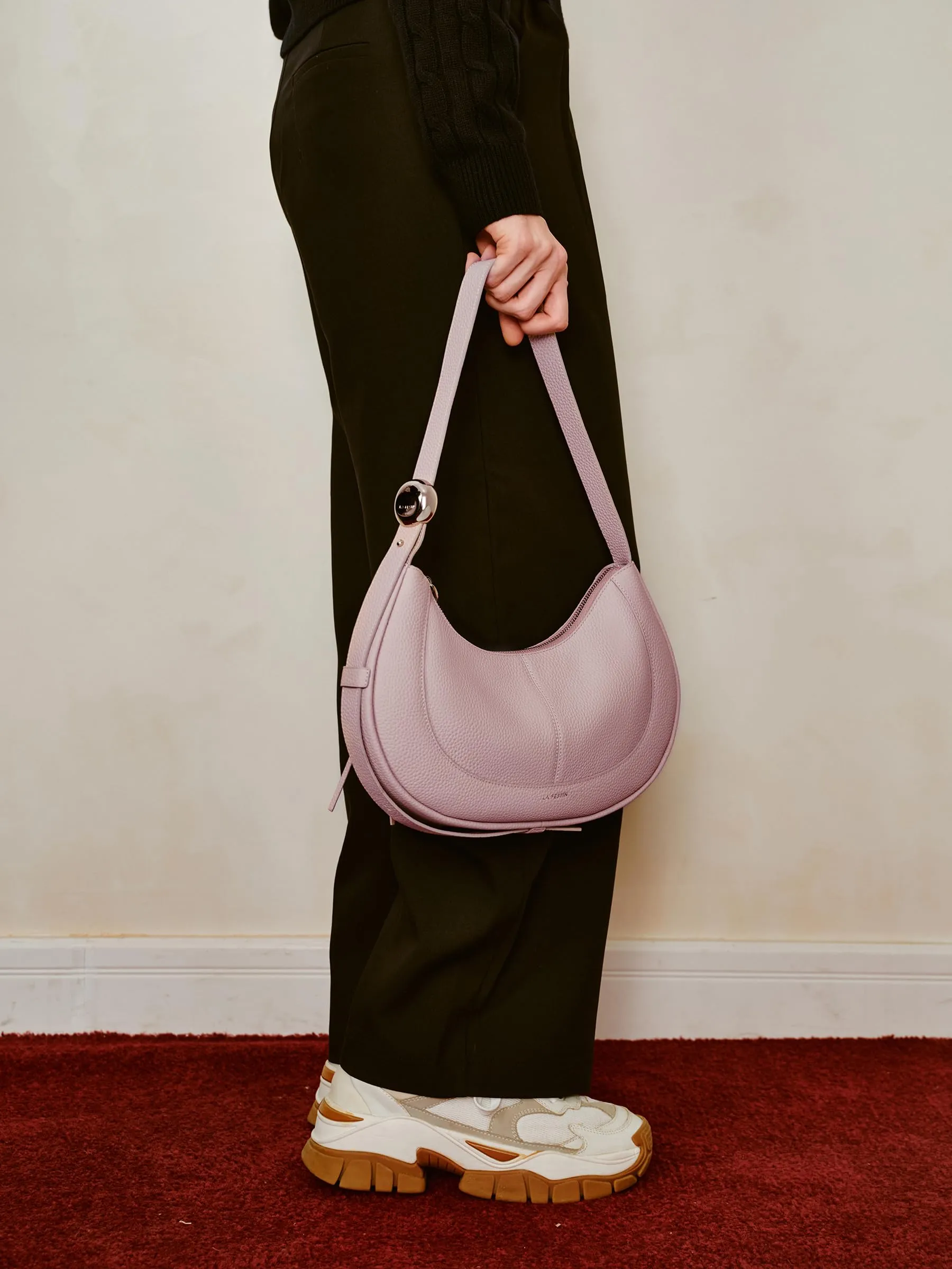 Soft Leather Crescent Bag