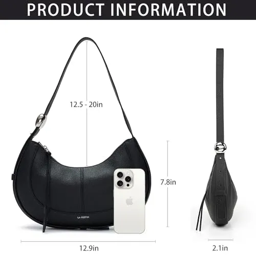 Soft Leather Crescent Bag