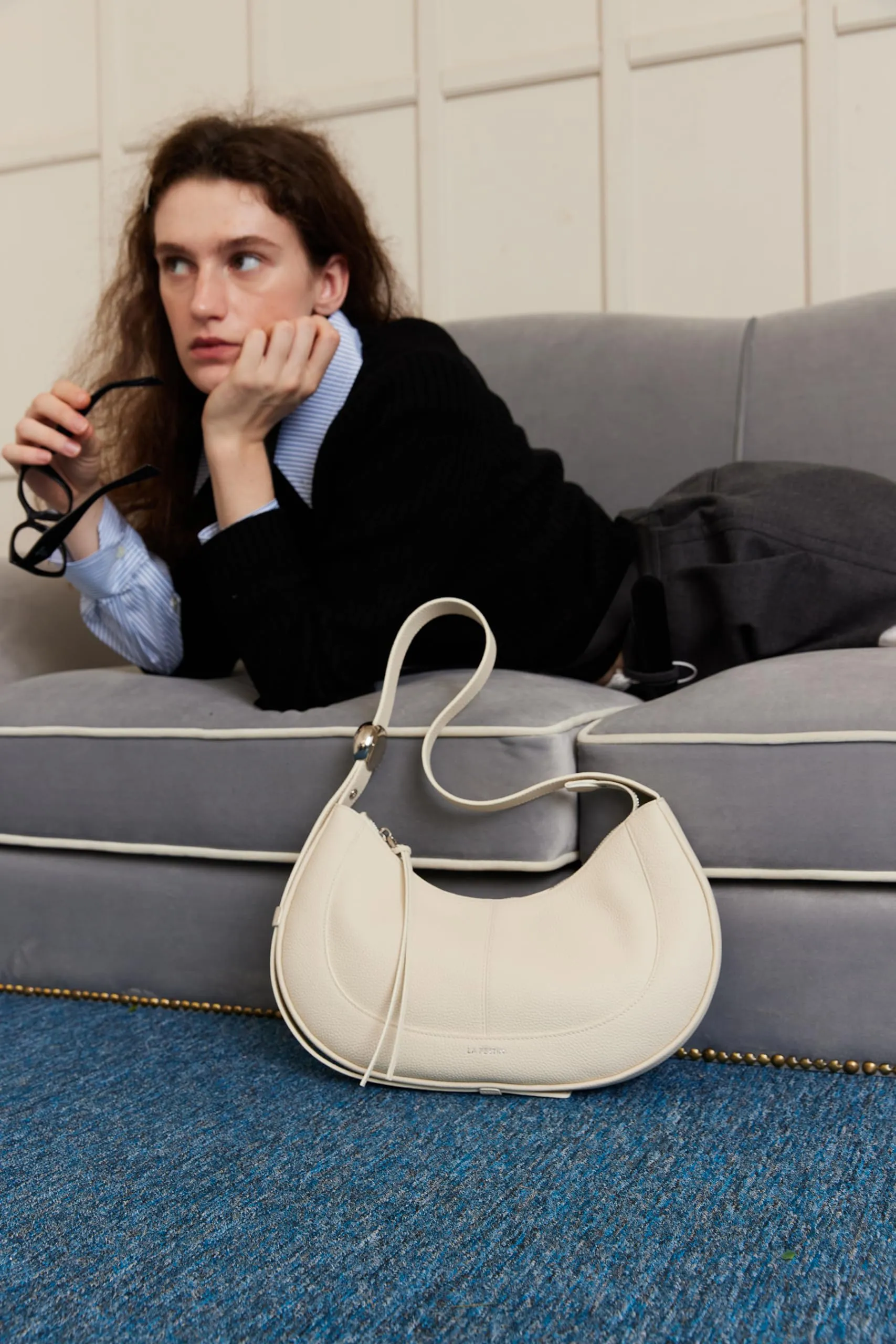 Soft Leather Crescent Bag