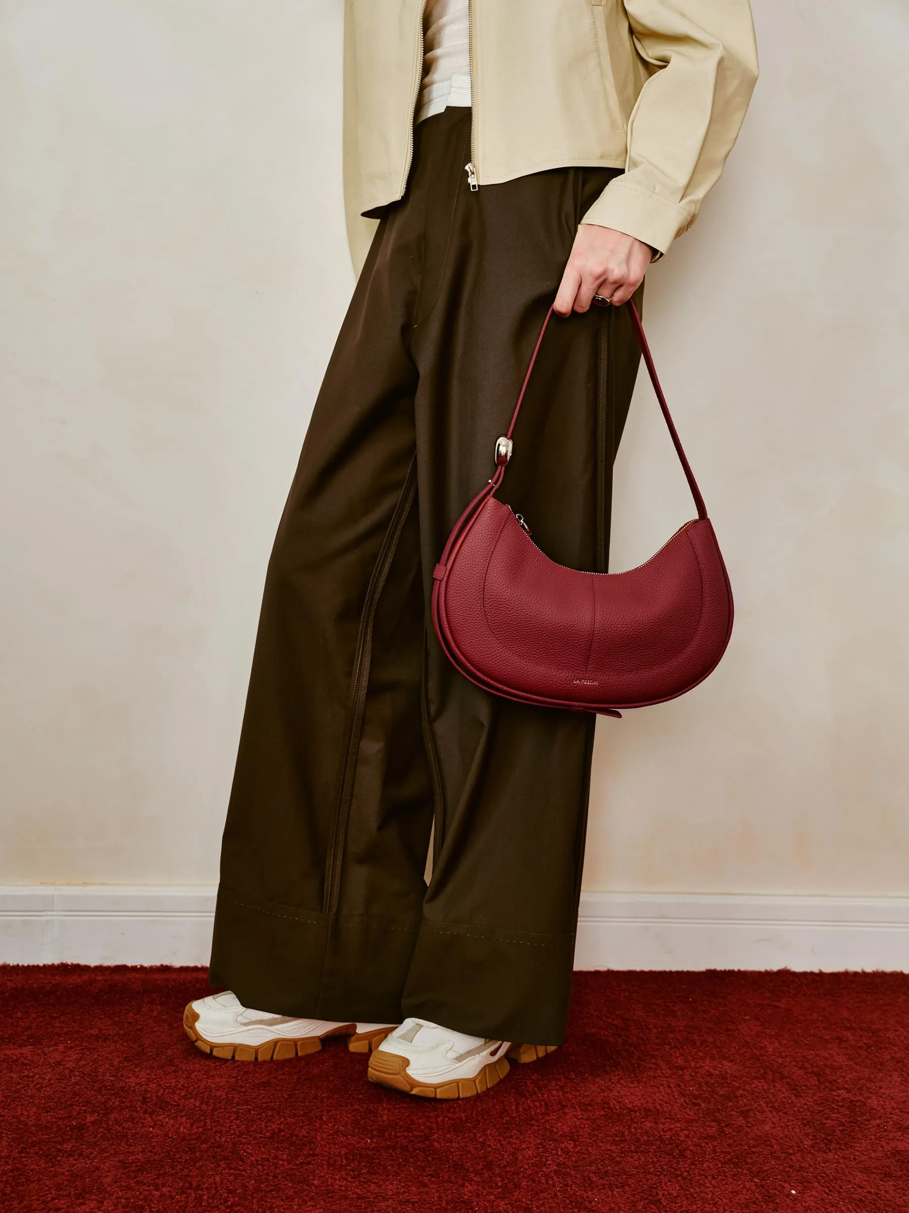 Soft Leather Crescent Bag