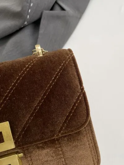 Solid Color Chain Shoulder Bag