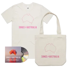 Songs for Australia / Natural T-shirt   CD   Tote Bundle