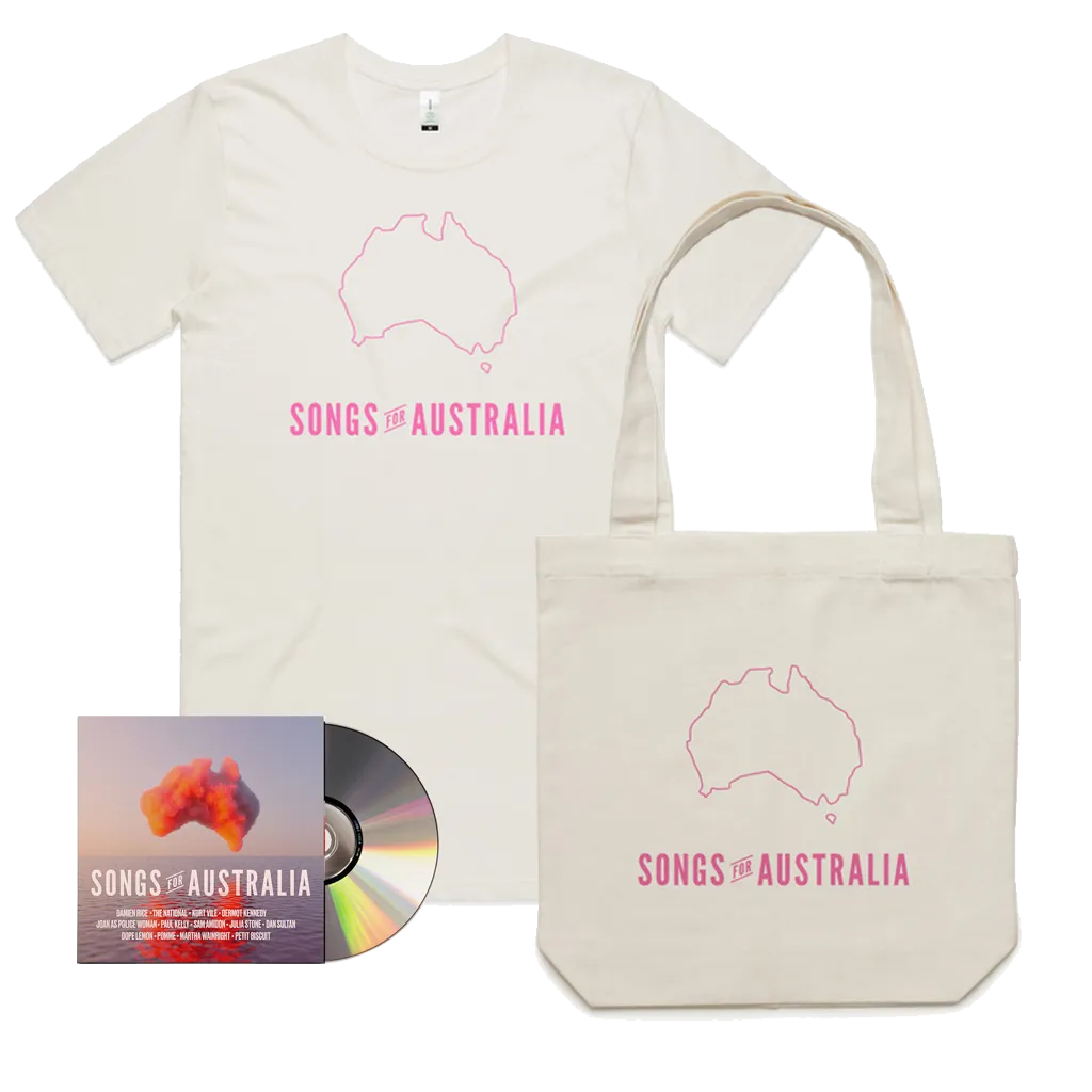 Songs for Australia / Natural T-shirt   CD   Tote Bundle
