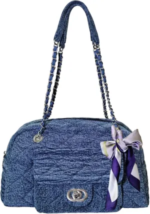 SoonerCozer Women's Flap Shoulder Bags Denim Handbags Underarm Satchel Handbag