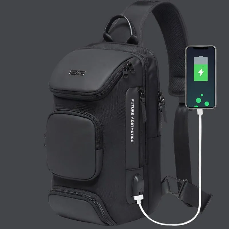 Sports Car New Travel Messenger Bag Technology USB Outdoor Fashion Casual Shoulder Bag Men's Chest Bag