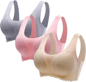 Sporty Bras for Women Push Up Comfort Wirefree Bra Trendy Seamless Tank Soft Full-Coverage Comfortable Everyday Wear