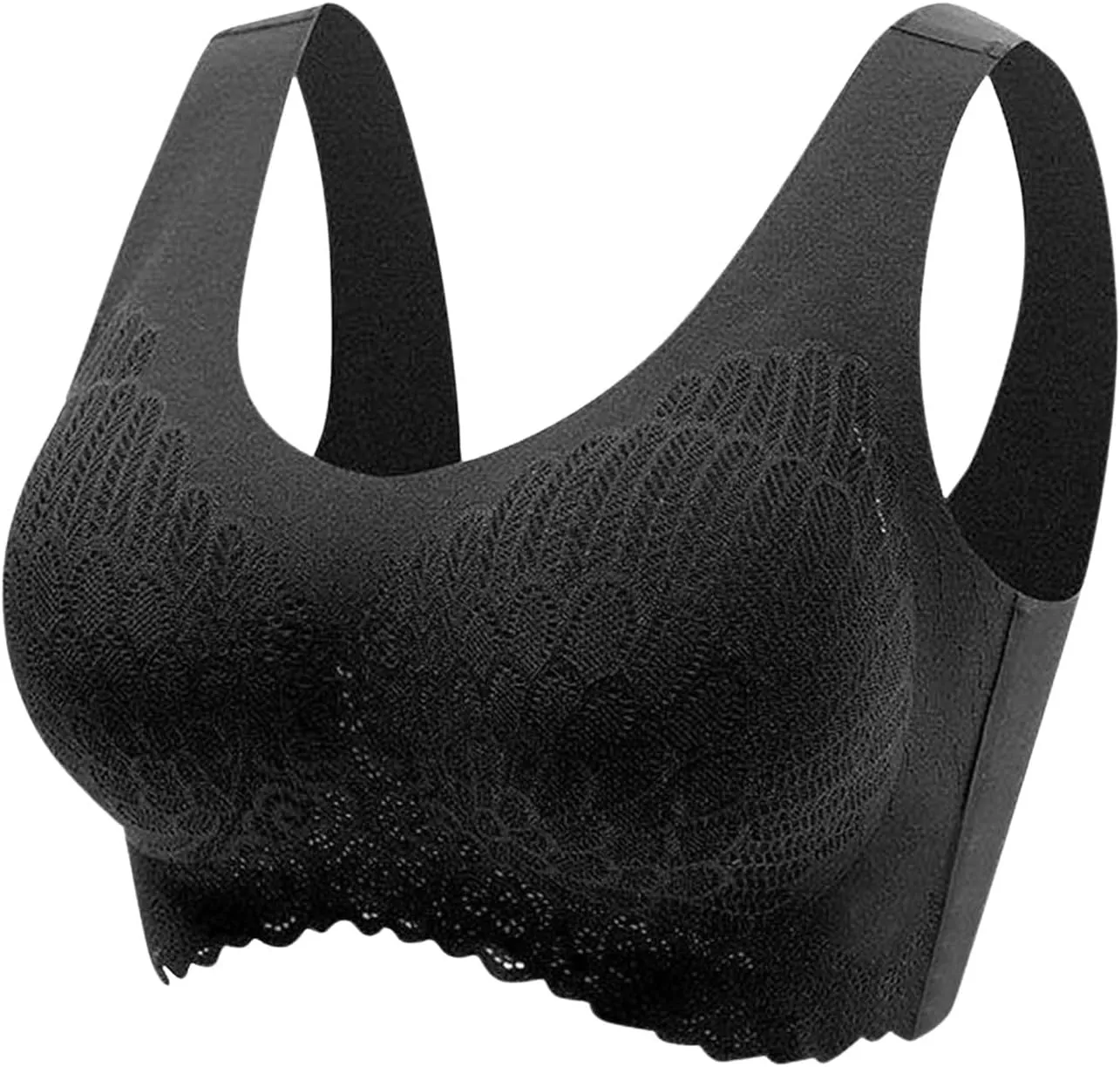Sporty Bras for Women Push Up Comfort Wirefree Bra Trendy Seamless Tank Soft Full-Coverage Comfortable Everyday Wear