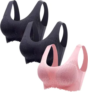 Sporty Bras for Women Push Up Comfort Wirefree Bra Trendy Seamless Tank Soft Full-Coverage Comfortable Everyday Wear