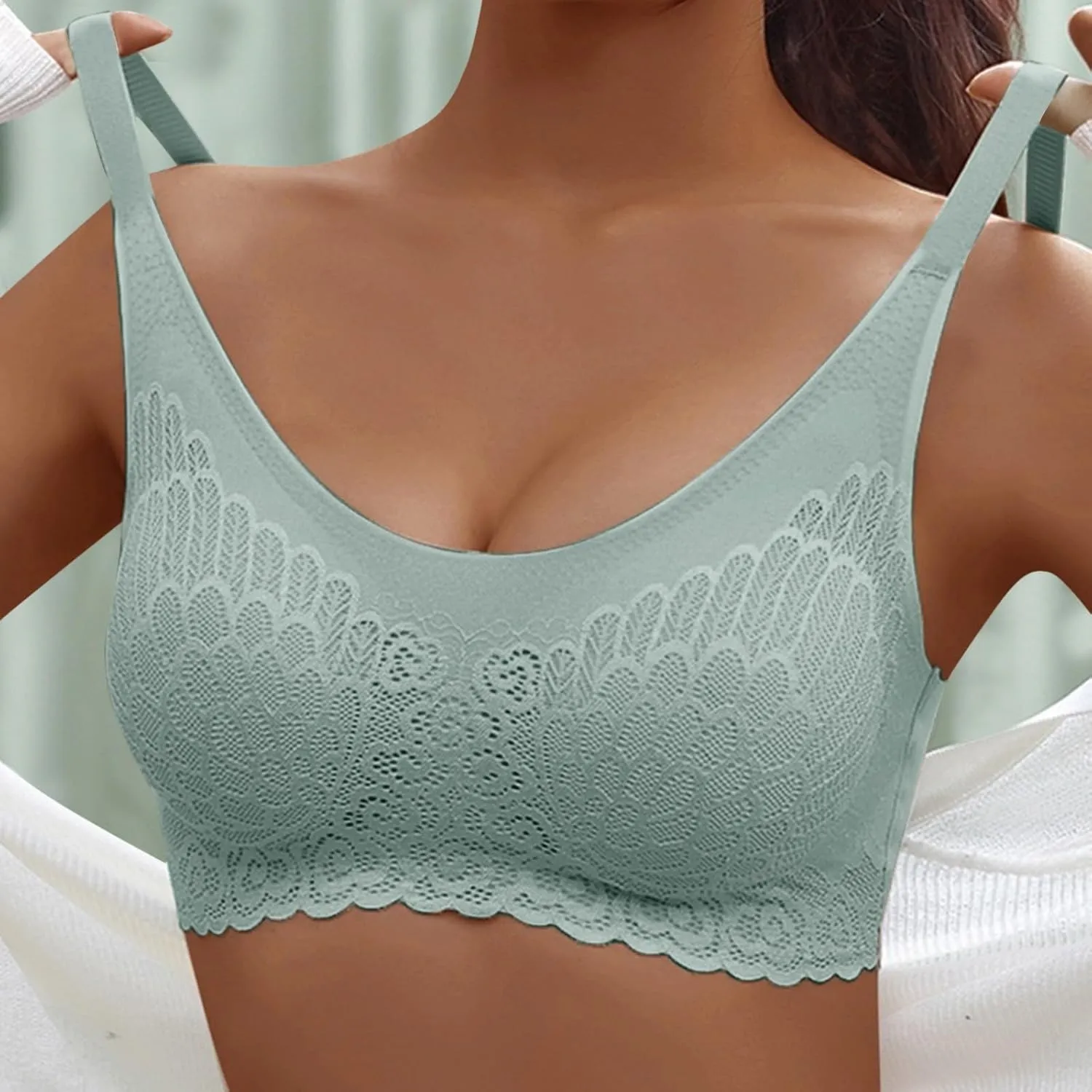 Sporty Bras for Women Push Up Comfort Wirefree Bra Trendy Seamless Tank Soft Full-Coverage Comfortable Everyday Wear