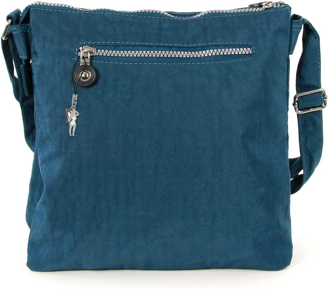 Sporty Nylon Handbag Sling Bag Small in Different Colours - Blue - m