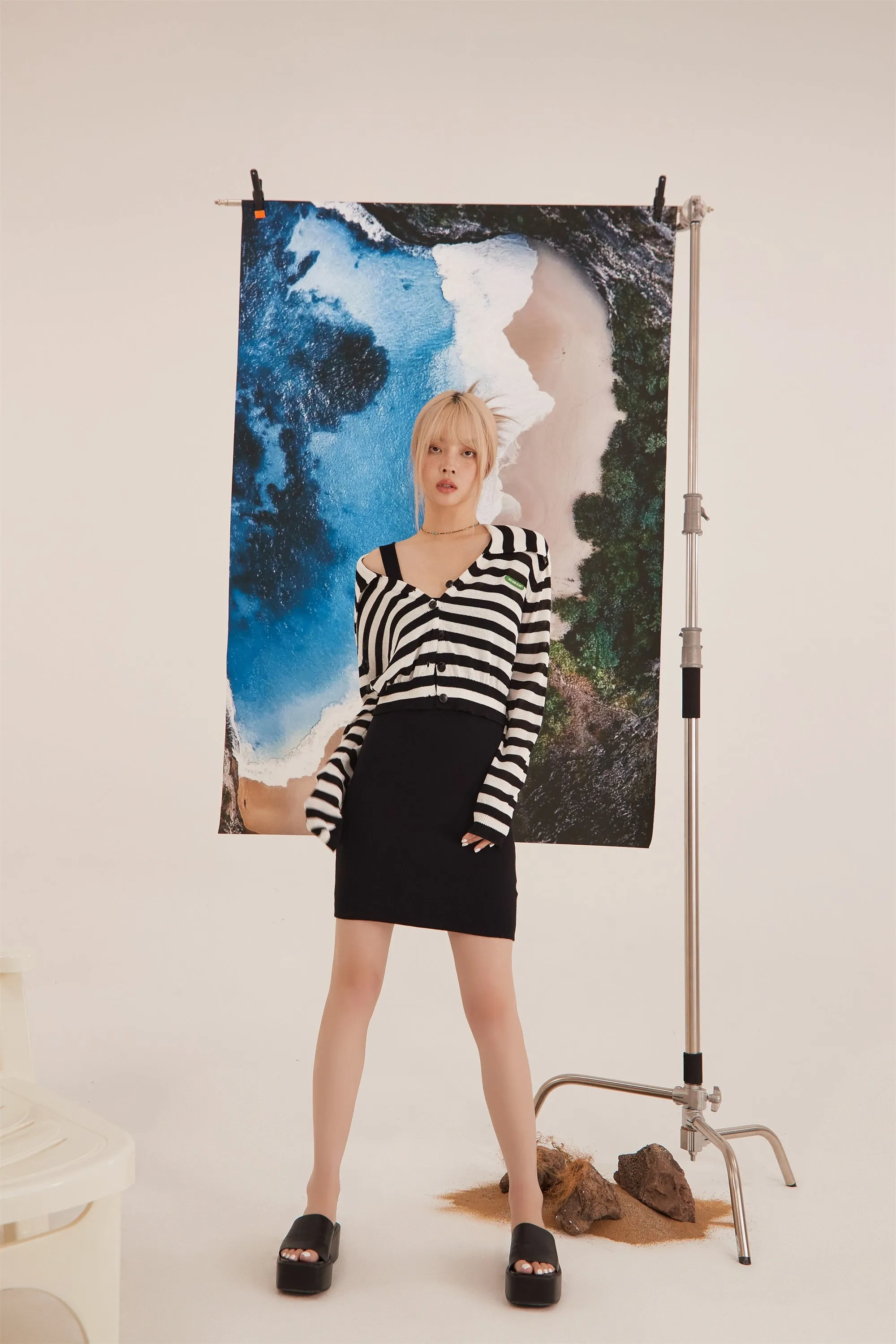 Square-Neck Slimfit Mini Dress