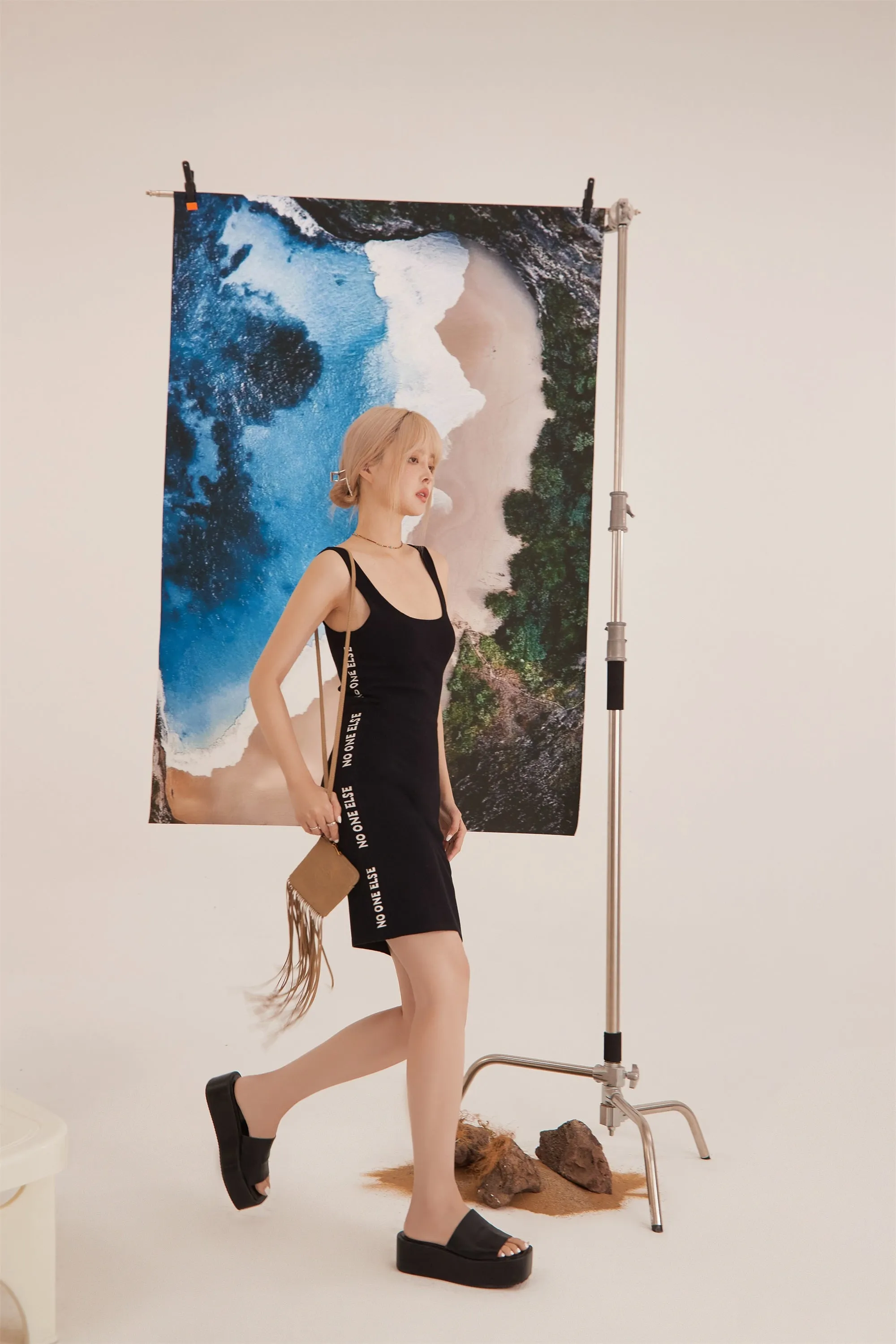 Square-Neck Slimfit Mini Dress