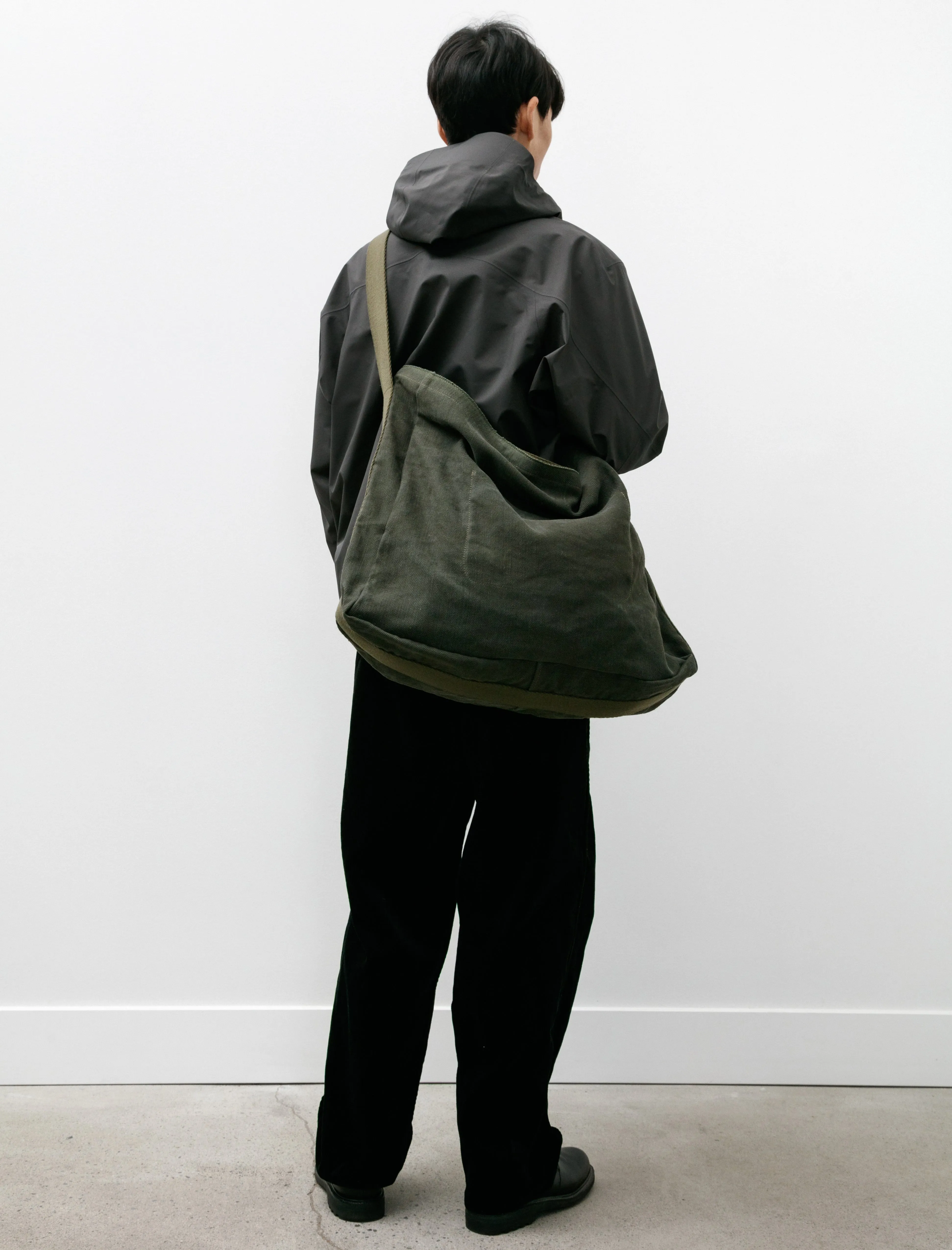 Square Shoulder Bag Big Khaki Green