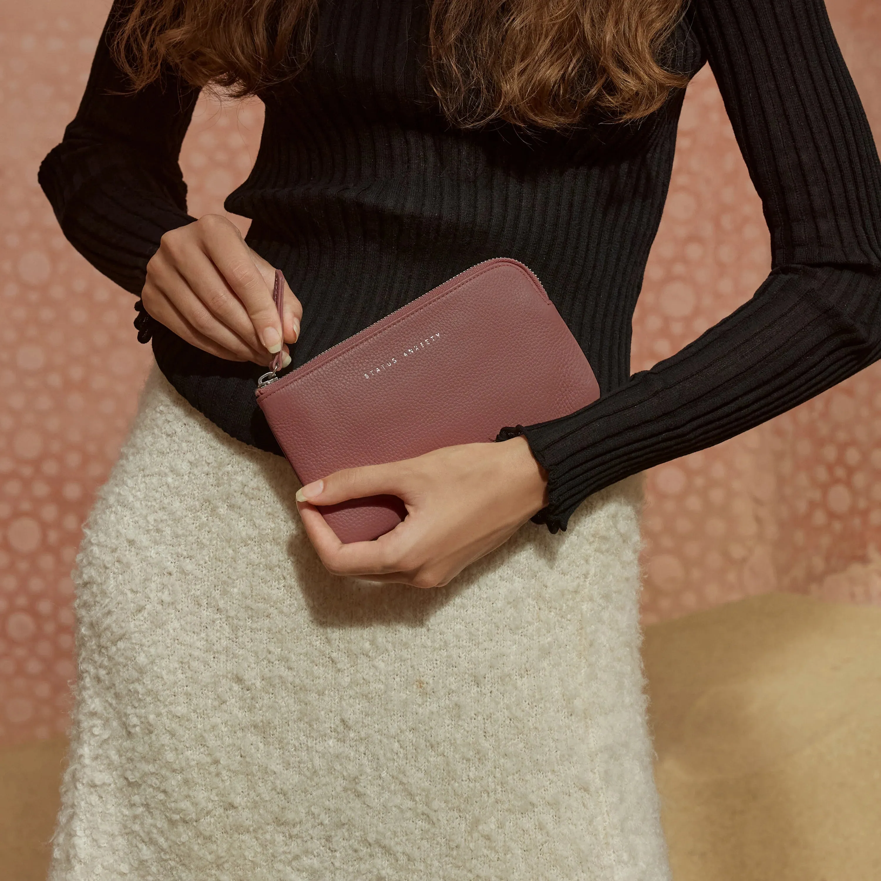 Status Anxiety Smoke and Mirrors Wallet - Dusty Rose