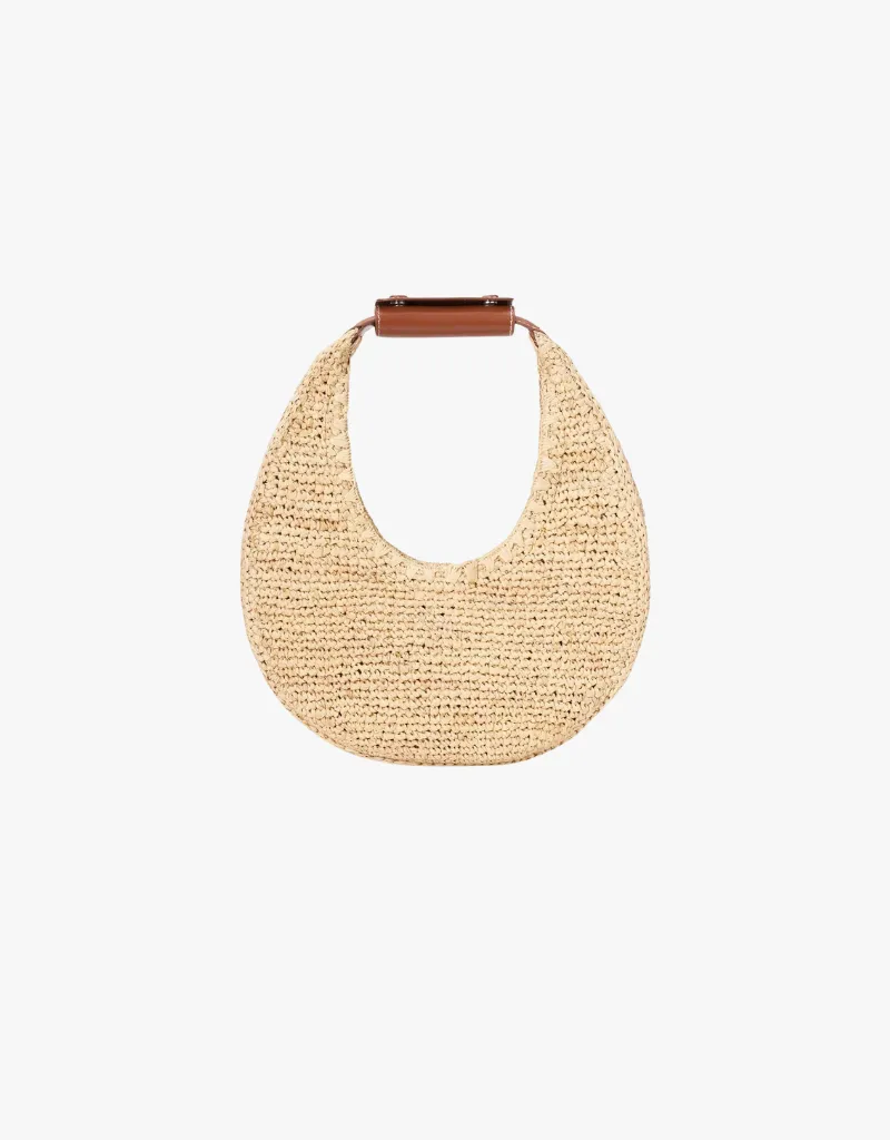 Staud Moon Raffia Bag in Natural Raffia