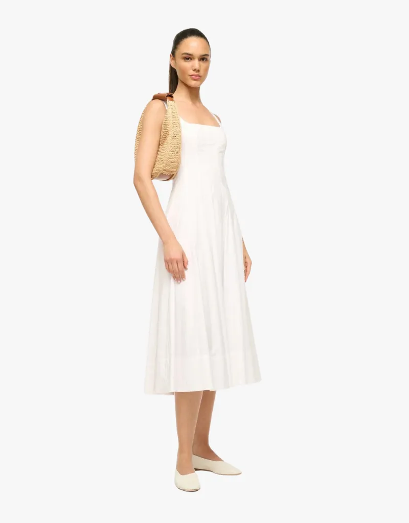 Staud Moon Raffia Bag in Natural Raffia
