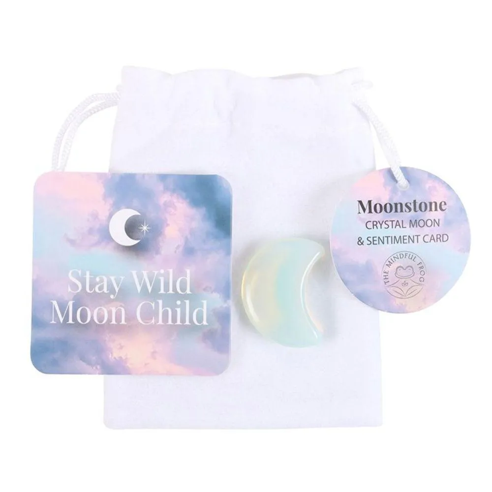 Stay Wild Opalite Crystal Moon in a Bag