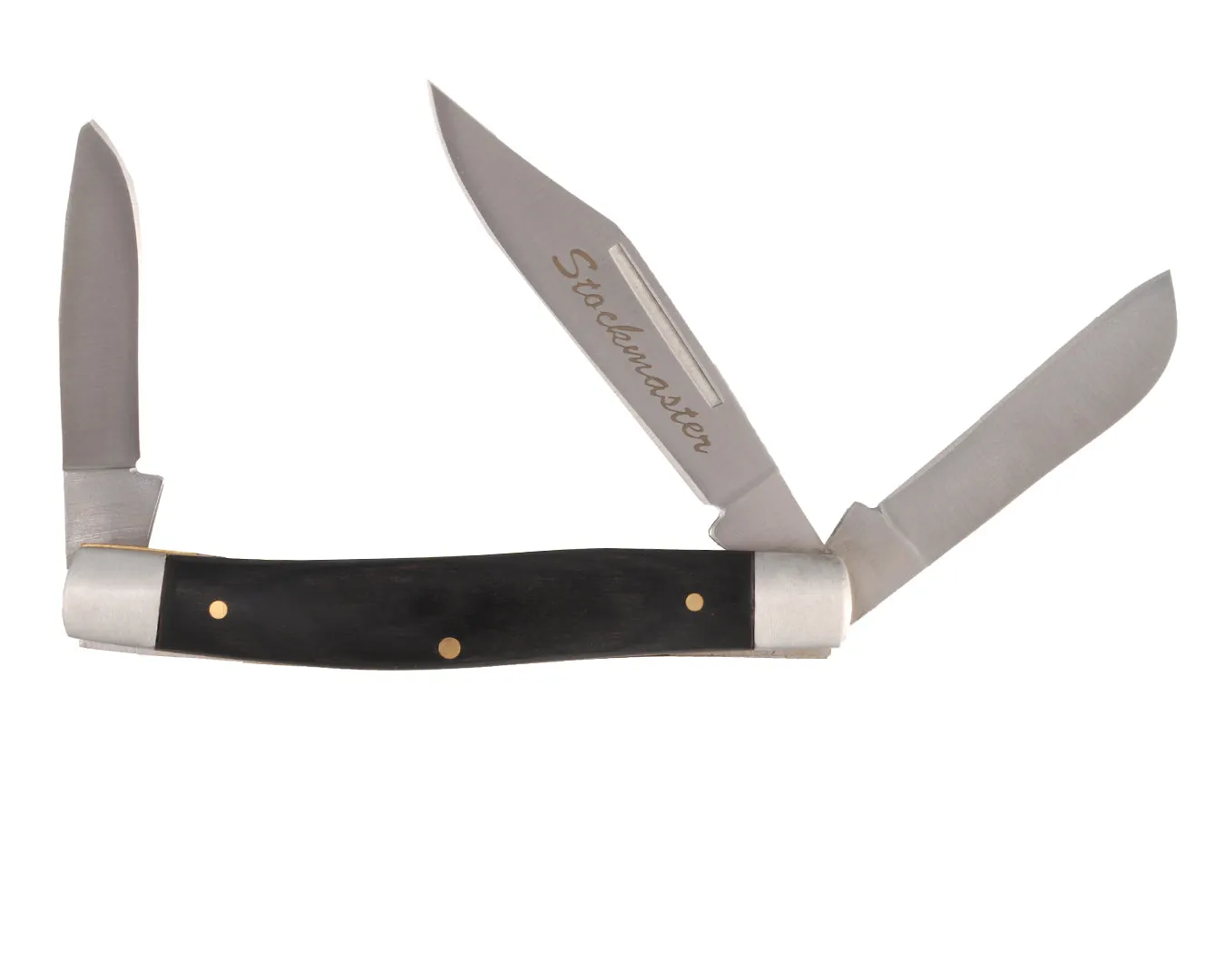 StockMaster Three Blade Stock Knife - 4" with Nylon Pouch