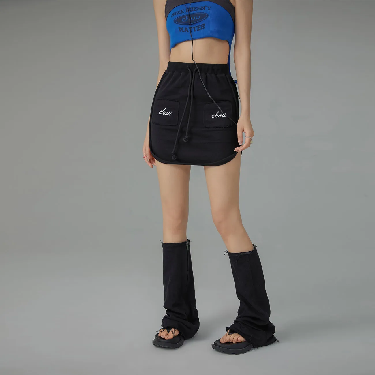 String Pocket Mini Skirt